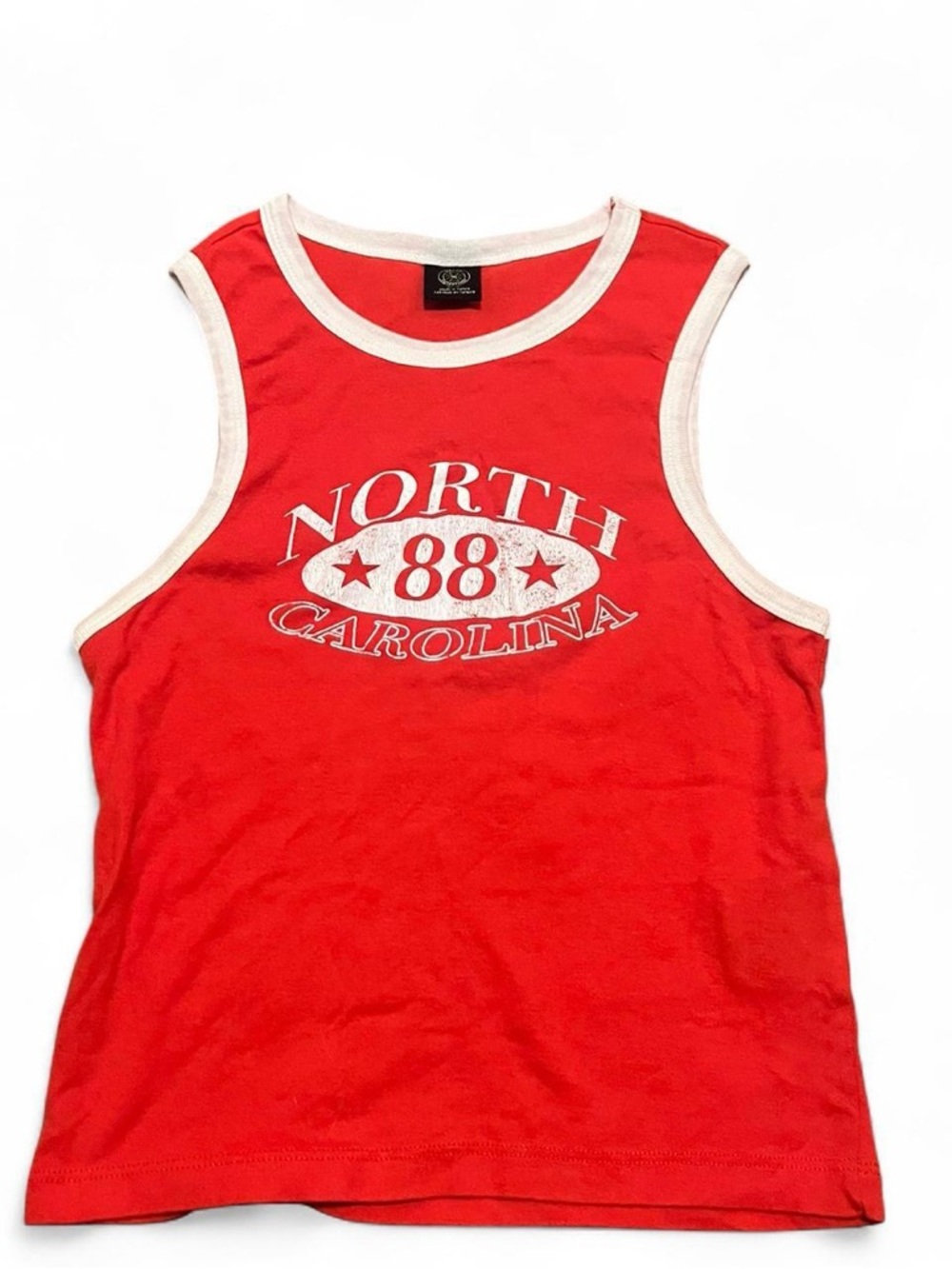 Urban Outfitters Red North Carolina 88 Graphic Tank with White Trim